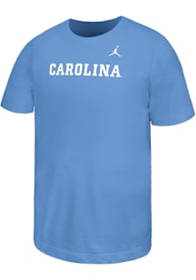Nike North Carolina Tar Heels Youth Light Blue Wordmark Short Sleeve T-Shirt