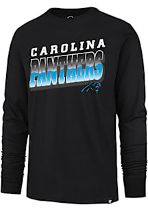 47 Carolina Panthers Black Flint Polished Franklin Long Sleeve Fashion T Shirt