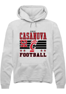 Ronan Casanova Rally Mens White Cincinnati Bearcats NIL Striped Player Hood