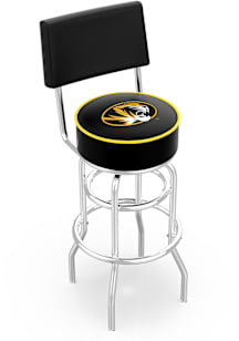Missouri Tigers Double-Ring Swivel with Back Pub Stool - Black
