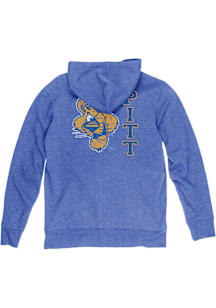 Blue 84 Pitt Panthers Mens Blue Front Back Laguna Long Sleeve Full Zip Jacket