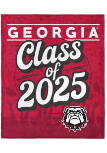 Georgia Bulldogs Class of 2025 Silk Touch Fleece Blanket - Red