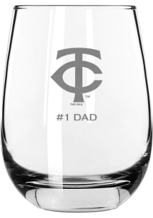 Minnesota Twins Dad 15oz Stemless Wine Glass - White
