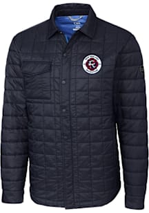Cutter and Buck New England Revolution Mens Navy Blue Rainier PrimaLoft Outerwear Lined Jacket