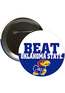 Kansas Jayhawks BEAT Oklahoma State 3" Button - Blue
