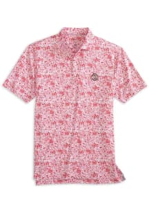 Johnnie O Ohio State Buckeyes Mens Red Tailgater Brutus Short Sleeve Fashion Polo