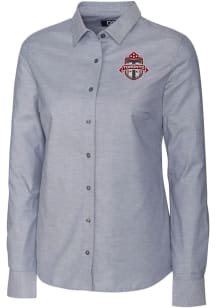 Cutter and Buck Toronto FC Womens Stretch Oxford Long Sleeve Charcoal Dress Shirt