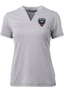 Cutter and Buck DC United Womens Grey Forge Short Sleeve T-Shirt