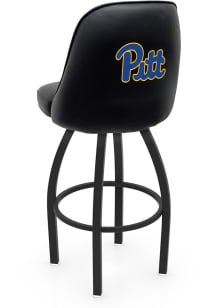 Black Pitt Panthers Padded Swivel Pub Stool