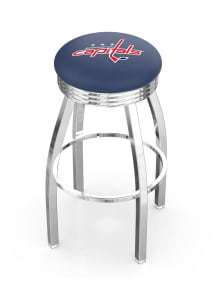 Washington Capitals 3 Ring Chrome Seat Pub Stool - Silver