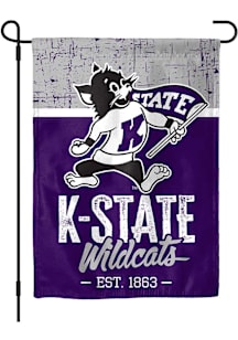 Purple K-State Wildcats Vintage Garden Flag