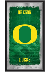 Black Oregon Ducks Football Hanging Back Bar Mirror