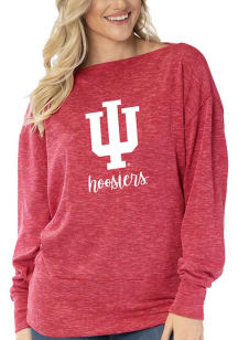 Indiana Hoosiers Womens Red Lainey Tunic Long Sleeve T-Shirt