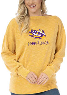 LSU Tigers Womens Yellow Lainey Tunic Long Sleeve T-Shirt