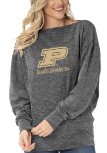 Purdue Boilermakers Womens Black Lainey Tunic Long Sleeve T-Shirt