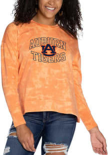 Auburn Tigers Womens Orange Brandy Tie Dye Long Sleeve T-Shirt