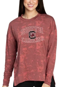 South Carolina Gamecocks Womens Red Brandy Tie Dye Long Sleeve T-Shirt