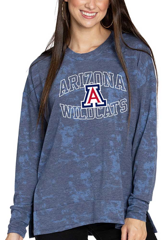 Arizona Wildcats Womens Navy Blue Brandy Tie Dye Long Sleeve T-Shirt