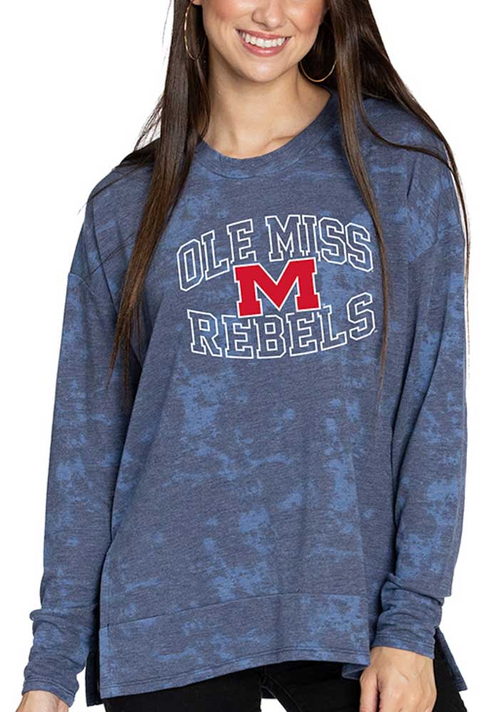 Ole Miss Rebels Womens Navy Blue Brandy Tie Dye Long Sleeve T-Shirt