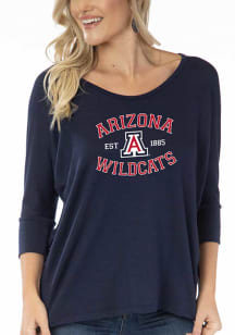 Arizona Wildcats Womens Navy Blue Tamara Long Sleeve T-Shirt