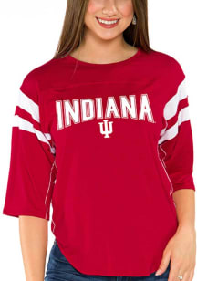 Indiana Hoosiers Womens Crimson Abigail Long Sleeve T-Shirt