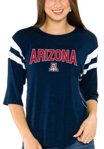 Arizona Wildcats Womens Navy Blue Abigail Long Sleeve T-Shirt