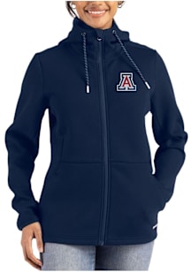 Cutter and Buck Arizona Wildcats Womens Navy Blue Epic Comfort Full Zip Light Weight Jacket