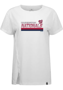 Levelwear Washington Nationals Womens White Influx Breaker Short Sleeve T-Shirt
