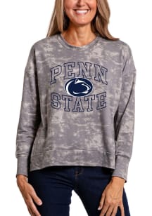 Penn State Nittany Lions Womens Grey Tie Dye Long Sleeve Pullover