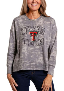 Texas Tech Red Raiders Womens Grey Tie Dye Long Sleeve Pullover