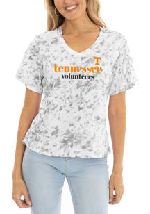 Flying Colors Tennessee Volunteers Womens White Flutter Short Sleeve T-Shirt