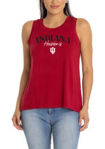 Indiana Hoosiers Womens Crimson High Neck Tank Top