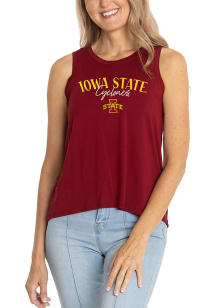 Iowa State Cyclones Womens Red High Neck Tank Top