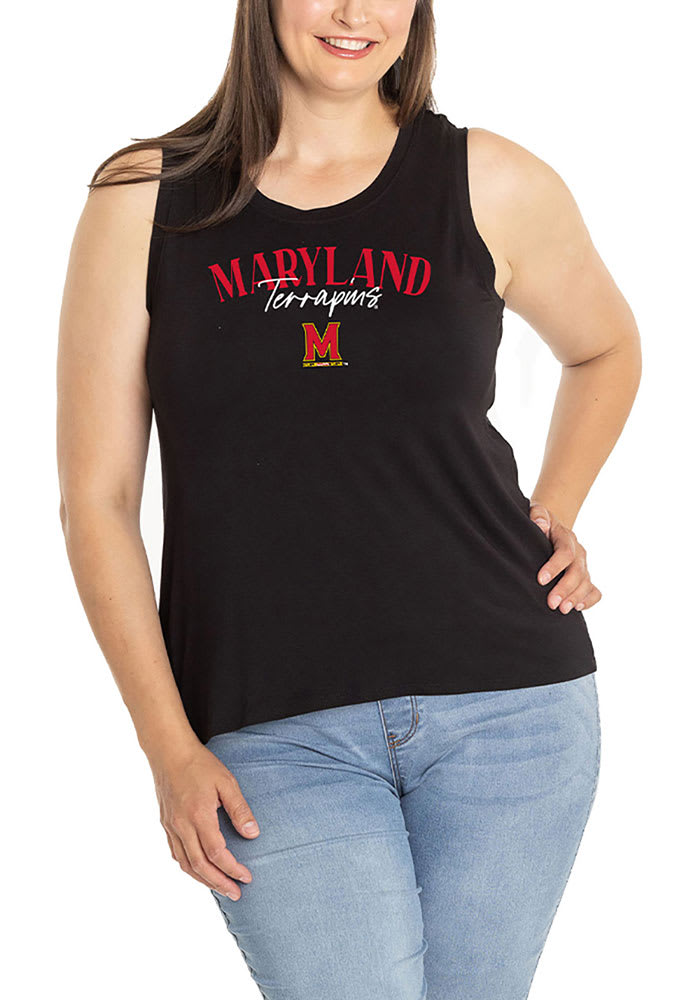 Maryland Terrapins Womens Black High Neck Tank Top