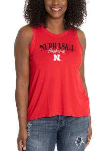 Nebraska Cornhuskers Womens Red High Neck Tank Top