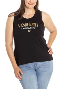 Vanderbilt Commodores Womens Black High Neck Tank Top