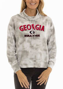 Flying Colors Georgia Bulldogs Womens White Mock Long Sleeve Pullover