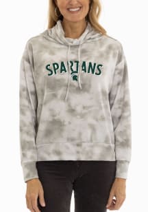 Flying Colors Michigan State Spartans Womens White Mock Long Sleeve Pullover