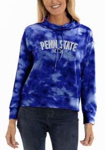 Flying Colors Penn State Nittany Lions Womens Navy Blue Mock Long Sleeve Pullover