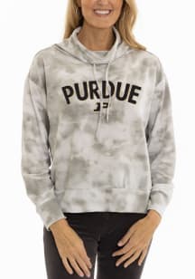Flying Colors Purdue Boilermakers Womens White Mock Long Sleeve Pullover