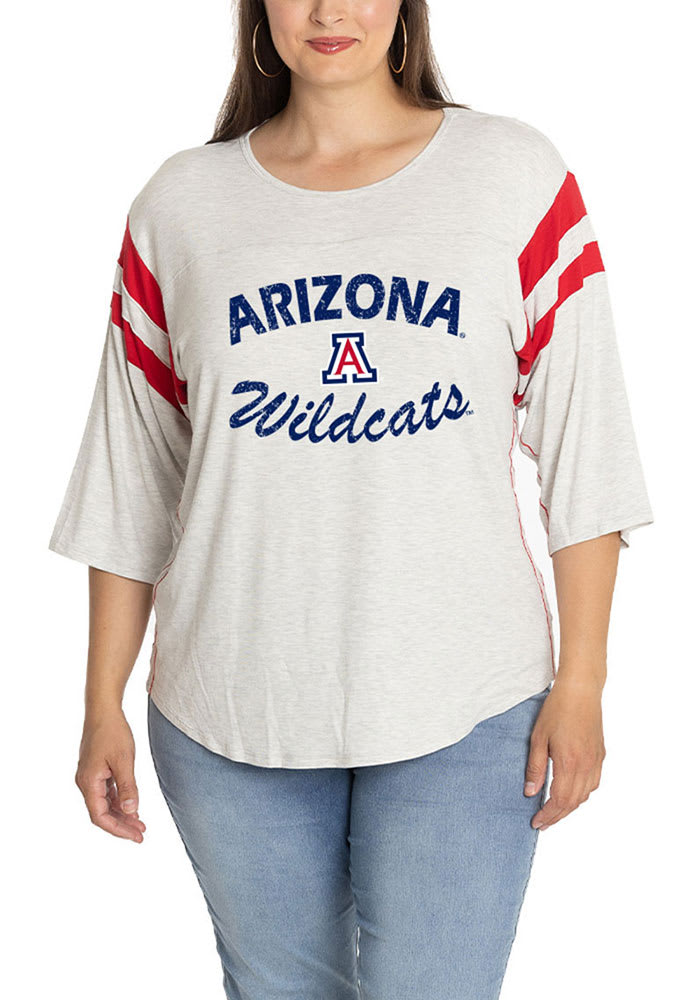 Arizona Wildcats Womens Red Jersey 3/4 Length Long Sleeve T-Shirt