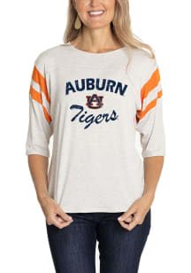 Auburn Tigers Womens Orange Jersey 3/4 Length Long Sleeve T-Shirt