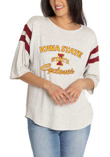 Iowa State Cyclones Womens Red Jersey 3/4 Length Long Sleeve T-Shirt