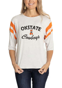 Oklahoma State Cowboys Womens Orange Jersey 3/4 Length Long Sleeve T-Shirt