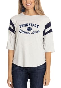 Penn State Nittany Lions Womens Navy Blue Jersey 3/4 Length Long Sleeve T-Shirt