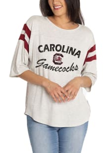 South Carolina Gamecocks Womens Red Jersey 3/4 Length Long Sleeve T-Shirt
