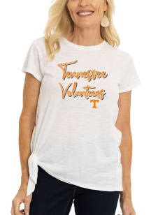 Tennessee Volunteers Womens White Side Tie Short Sleeve T-Shirt