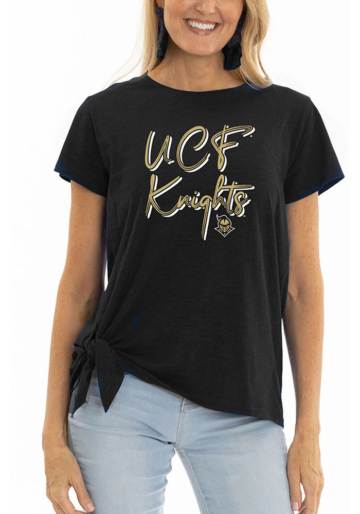 UCF Knights Womens Black Side Tie Short Sleeve T-Shirt