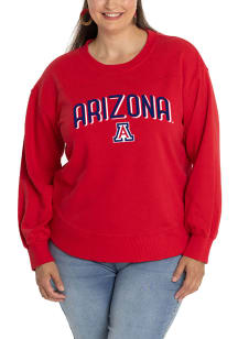 Flying Colors Arizona Wildcats Womens Crimson Yoke Crew Sweatshirt