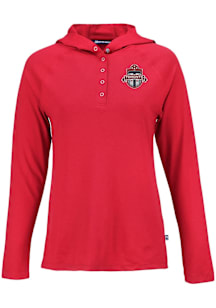 Cutter and Buck Toronto FC Womens Red Coastline Eco Hooded Sweatshirt